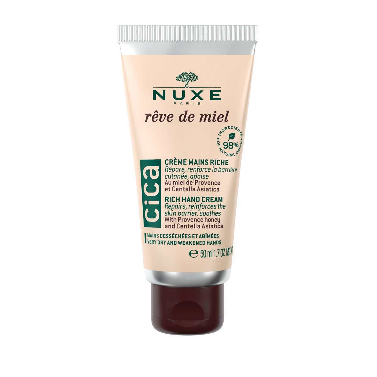 NUXE REVE DE MIEL CICA CREME MAINS RICHE MAINS DESSECHEES ET ABIMEES 50ML