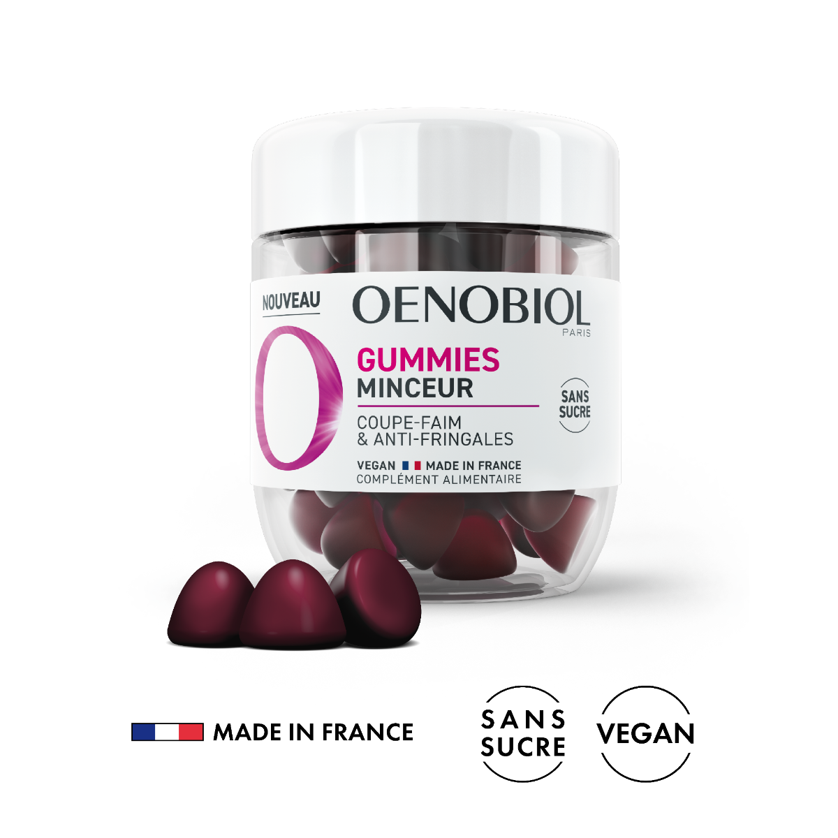 OENOBIOL GUMMIES MINCEUR COUPE FAIM ANTI FRINGALES 60 GUMMIES
