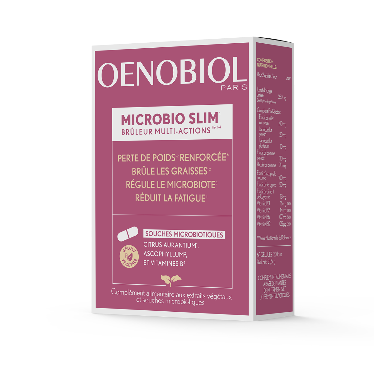 OENOBIOL MICROBIO SLIM BRULEUR MULTI ACTIONS 60 GELULES