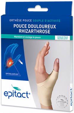 ORTHESE POUCE SOUPLE D ACTIVITE RHIZARTHROSE MAIN DROITE TAILLE L