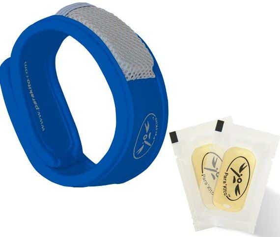 PARA KITO BRACELET ANTI MOUSTIQUE RECHARGEABLE BLEU 1 BRACELET ET 2 RECHARGES