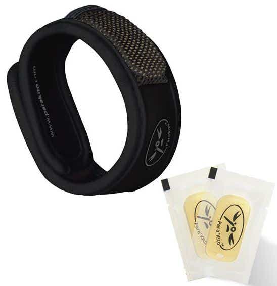 PARA KITO BRACELET ANTI MOUSTIQUE RECHARGEABLE NOIR 1 BRACELET ET 2 RECHARGES