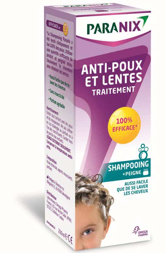 PARANIX TRAITEMENT ANTI POUX ET LENTES SHAMPOOING 200ML PEIGNE