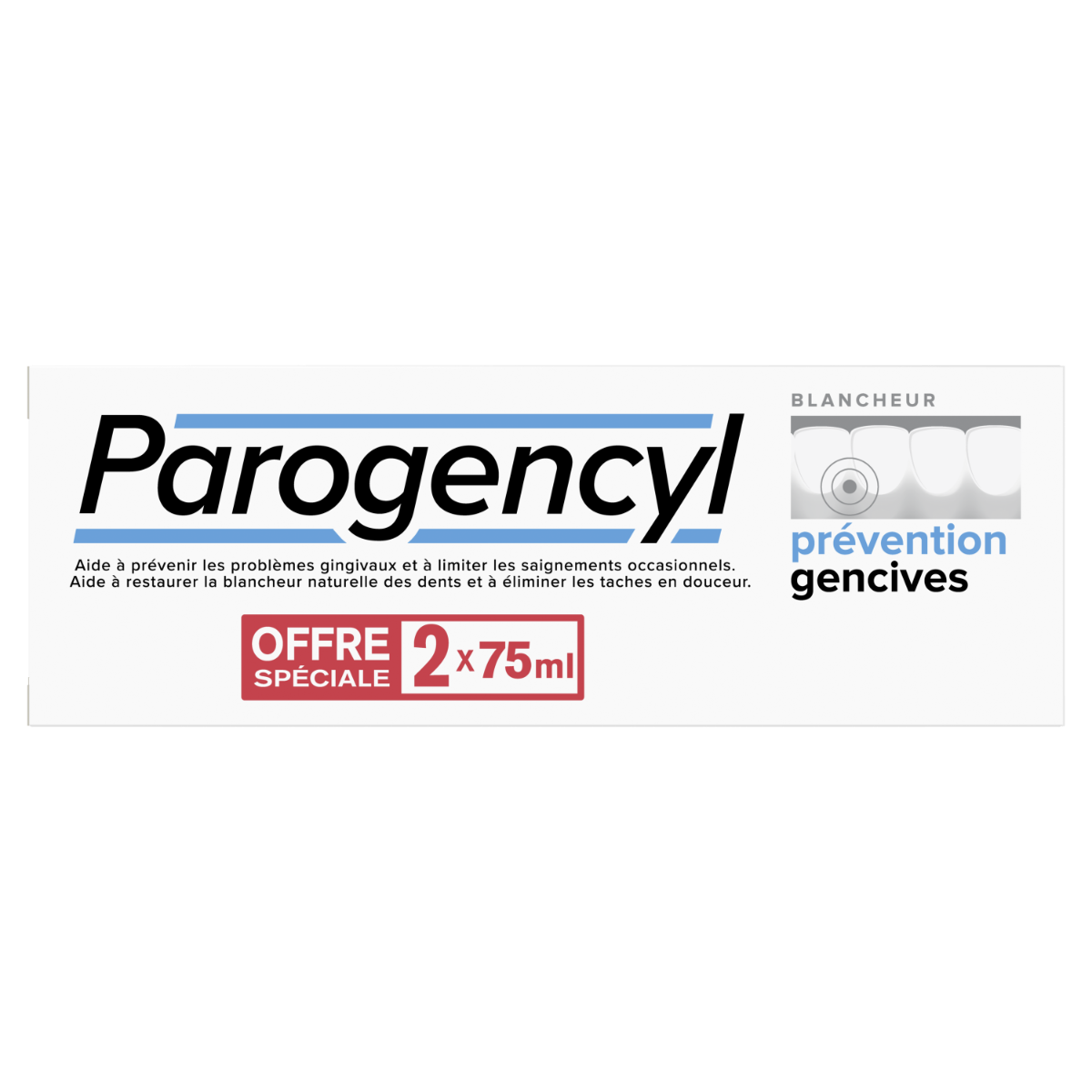 PAROGENCYL DENTIFRICE PREVENTION GENCIVES BLANCHEUR 2X75ML