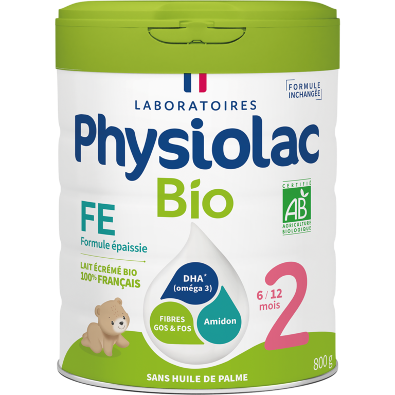 PHYSIOLAC LAIT BIO 2 FORMULE EPAISSIE 6 A 12 MOIS 800G