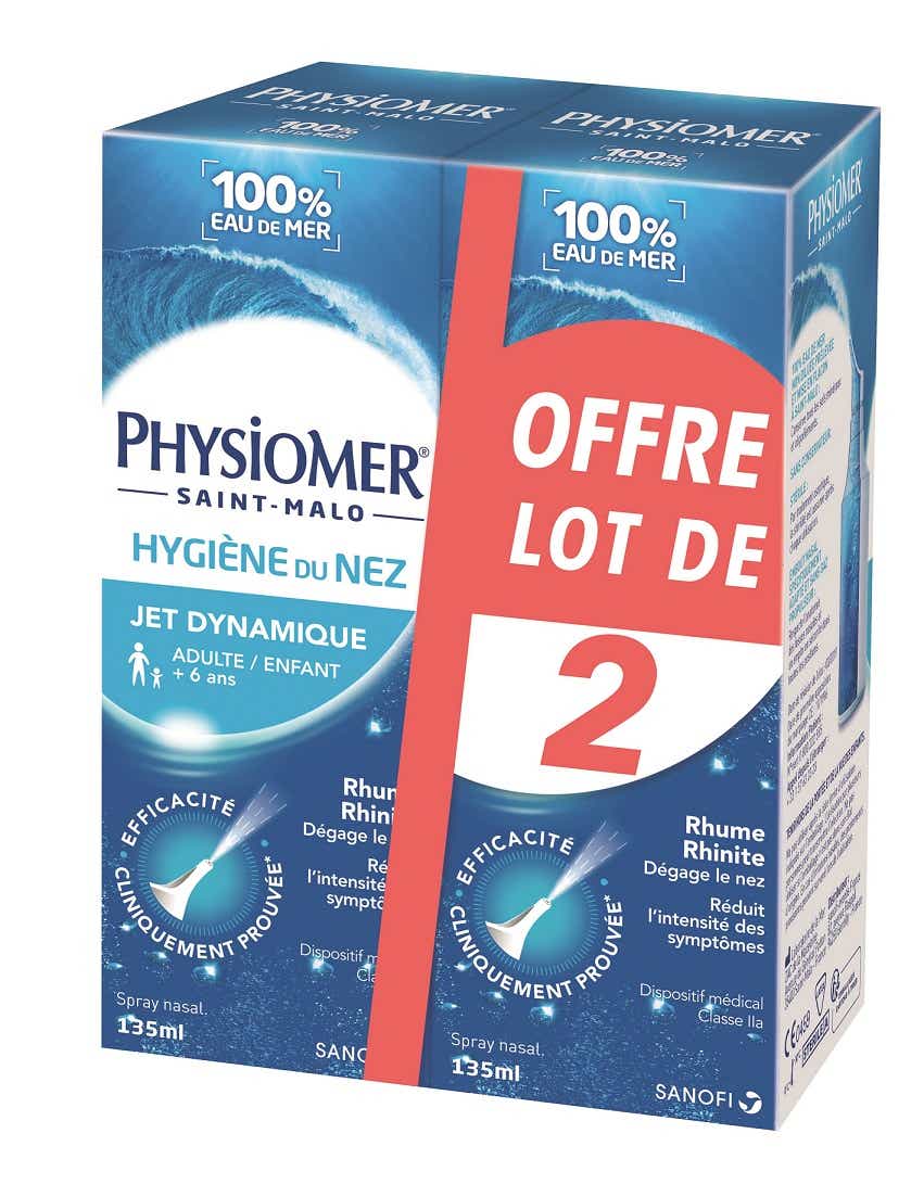 PHYSIOMER HYGIENE DU NEZ JET DYNAMIQUE 2X135ML