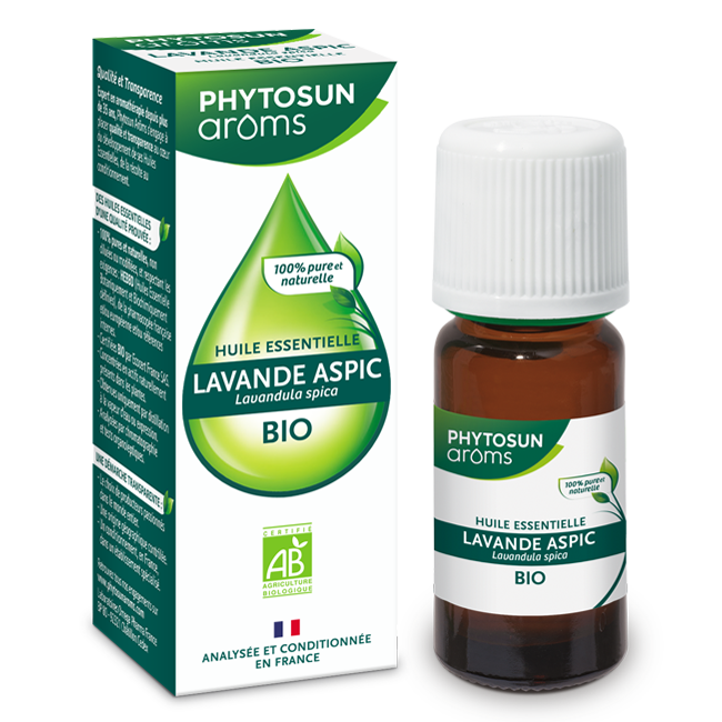 PHYTOSUN AROMS HE HUILE ESSENTIELLE LAVANDE ASPIC BIO 10 ML