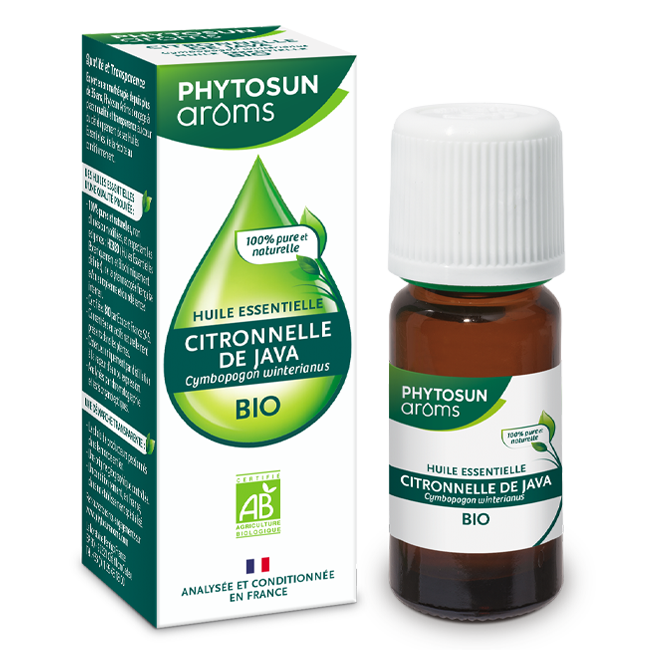 PHYTOSUN AROMS HUILE ESSENTIELLE CITRONNELLE DE JAVA BIO 10ML