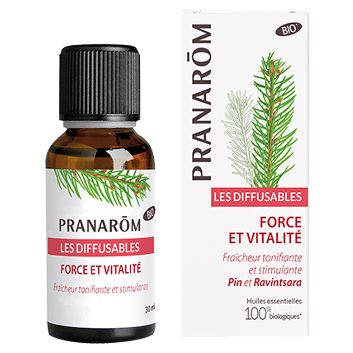 PRANAROM LES DIFFUSABLES HUILE ESSENTIELLE FORCE ET VITALITE BIO 30ML