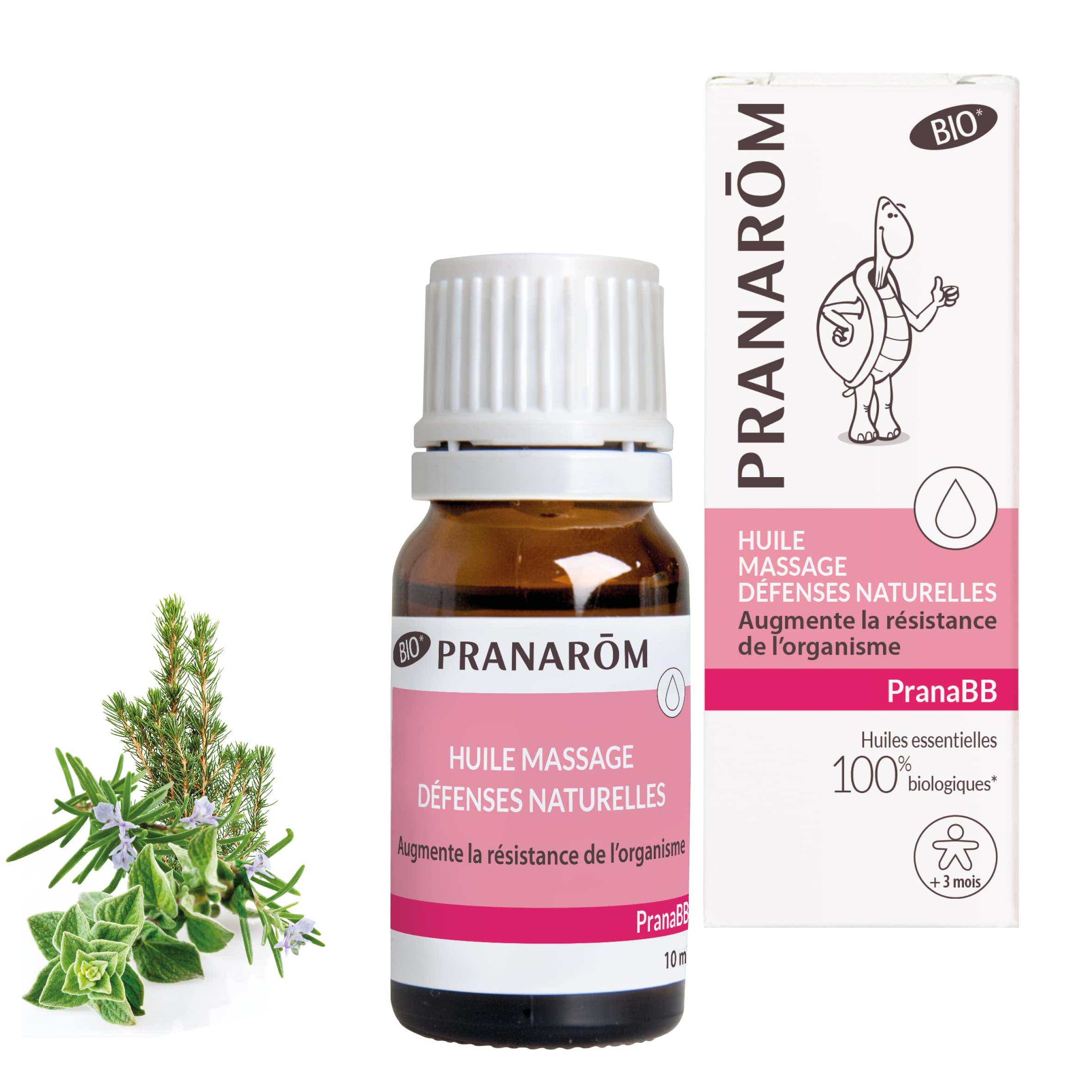 PRANAROM PRANABB HUILE DE MASSAGE DEFENSES NATURELLES 10 ML