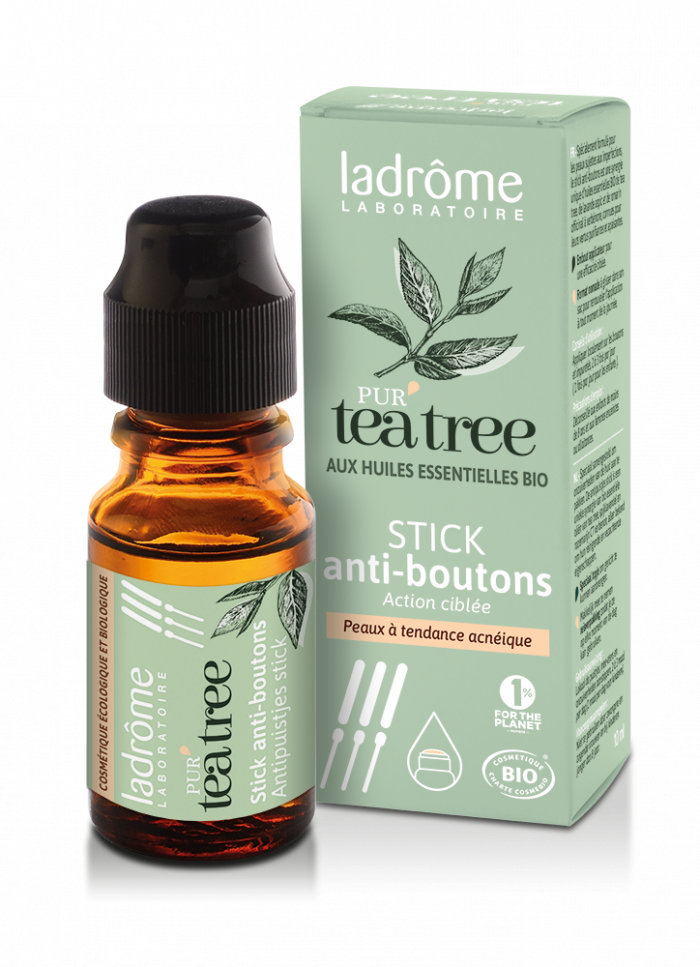 PUR TEA TREE STICK ANTI BOUTONS BIO PEAUX A TENDANCE ACNEIQUE 10ML
