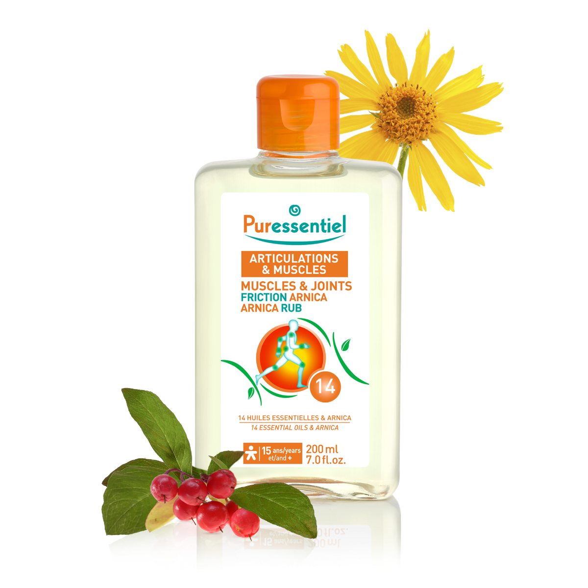 PURESSENTIEL ARTICULATIONS MUSCLES FRICTION ARNICA 14 HUILES ESSENTIELLES 200ML