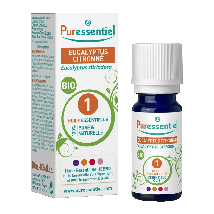 PURESSENTIEL HE HUILE ESSENTIELLE EUCALYPTUS CITRONNE BIO 10 ML