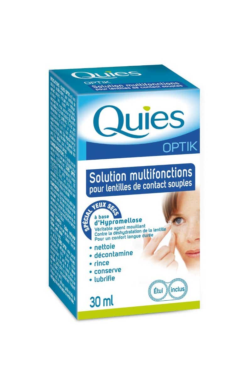 QUIES OPTIK SOLUTION MULTIFONCTIONS LENTILLES DE CONTACT SOUPLES 30 ML