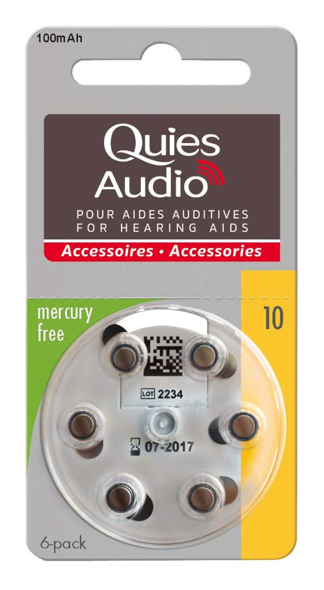 QUIES PILES AUDITIVES MODELE 10 6 PACK