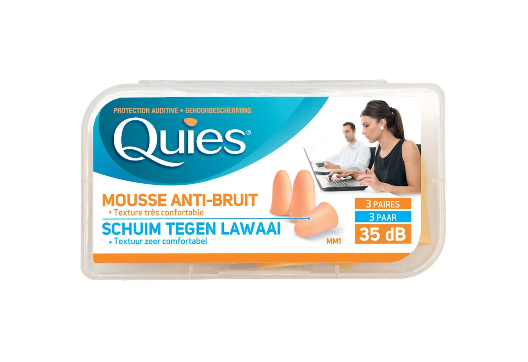 QUIES PROTECTION AUDITIVE MOUSSE CHAIR 3 PAIRES