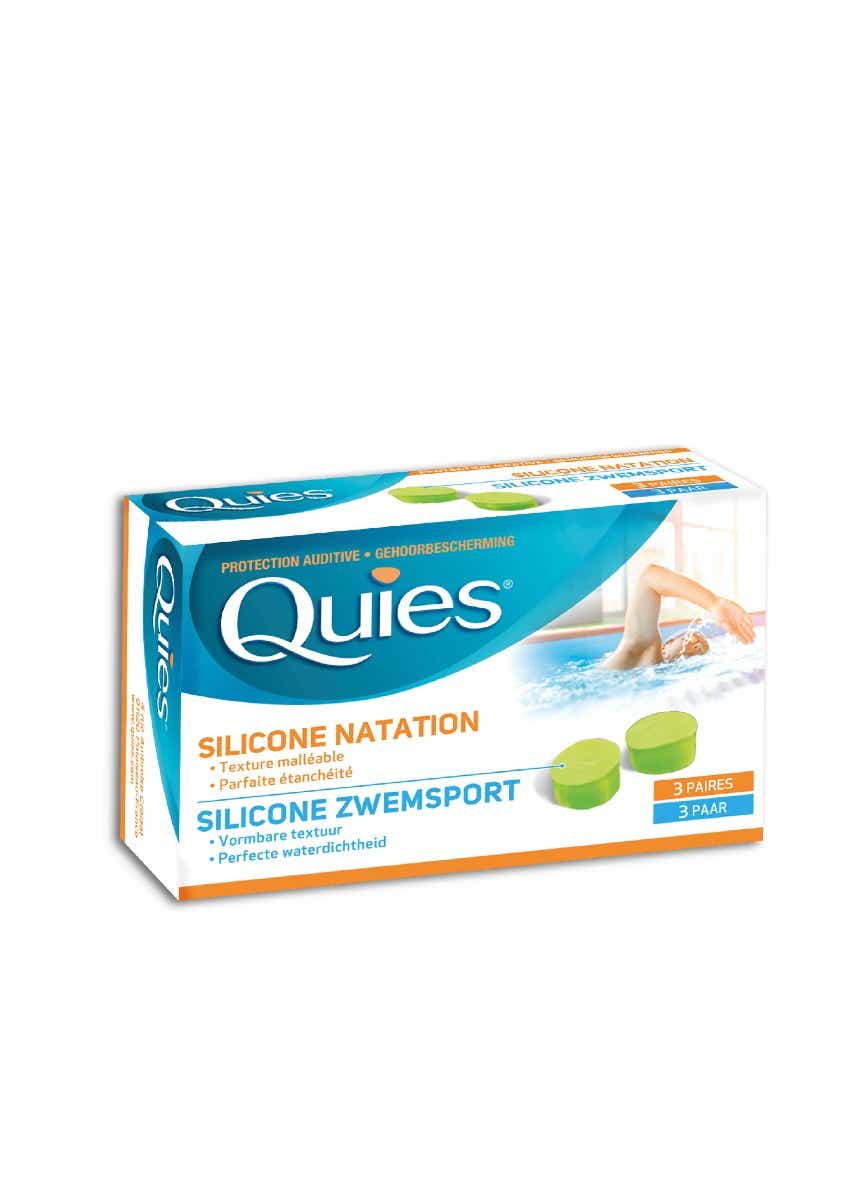 QUIES PROTECTION AUDITIVE SILICONE ADULTE FILTRE NATATION 3 PAIRES