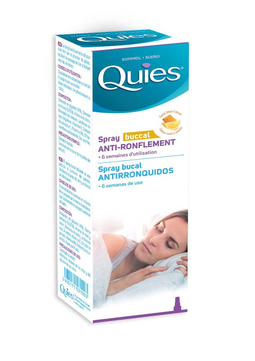QUIES SPRAY BUCCAL ANTI RONFLEMENT GOUT MIEL CITRON 70ML