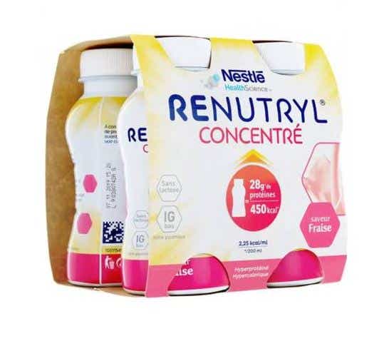 RENUTRYL CONCENTRE SAVEUR FRAISE 4 BOUTEILLES DE 100ML