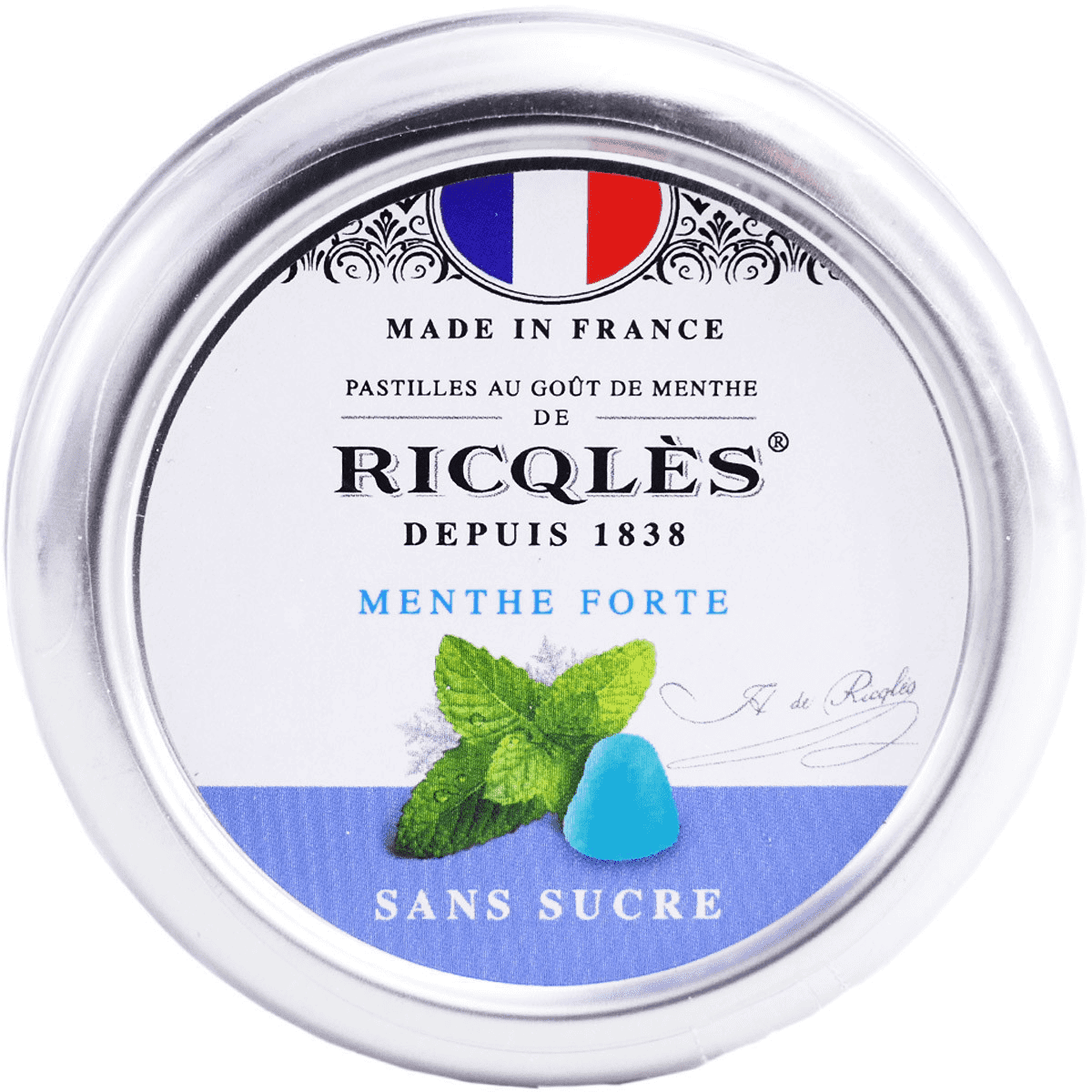 RICQLES PASTILLES A LA MENTHE SANS SUCRES 50G
