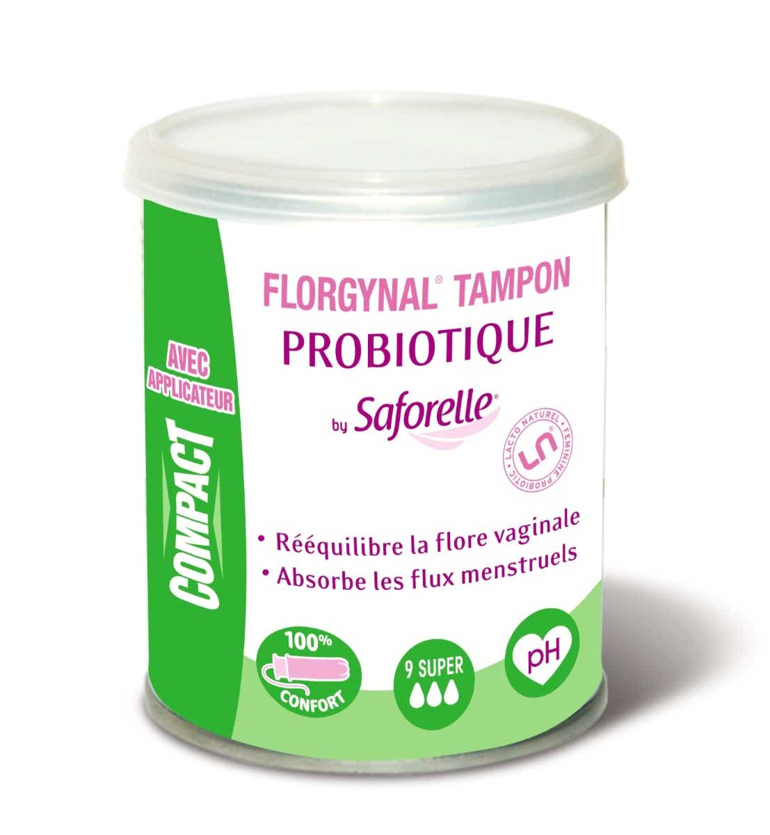 SAFORELLE FLORGYNAL TAMPON COMPACT SUPER 9 UNITES