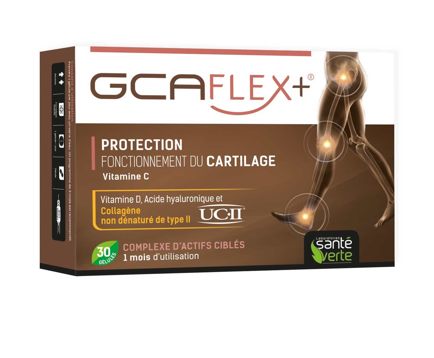 SANTE VERTE GCAFLEX FONCTIONNEMENT DU CARTILAGE 30 GELULES