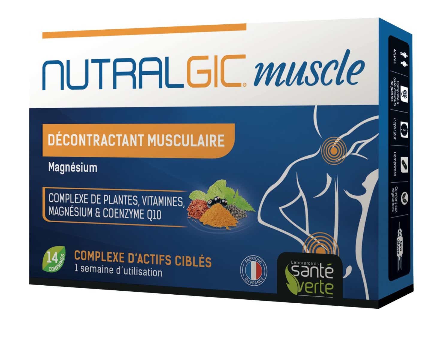 SANTE VERTE NUTRALGIC MUSCLE DECONTRACTANT MUSCULAIRE 14 COMPRIMES