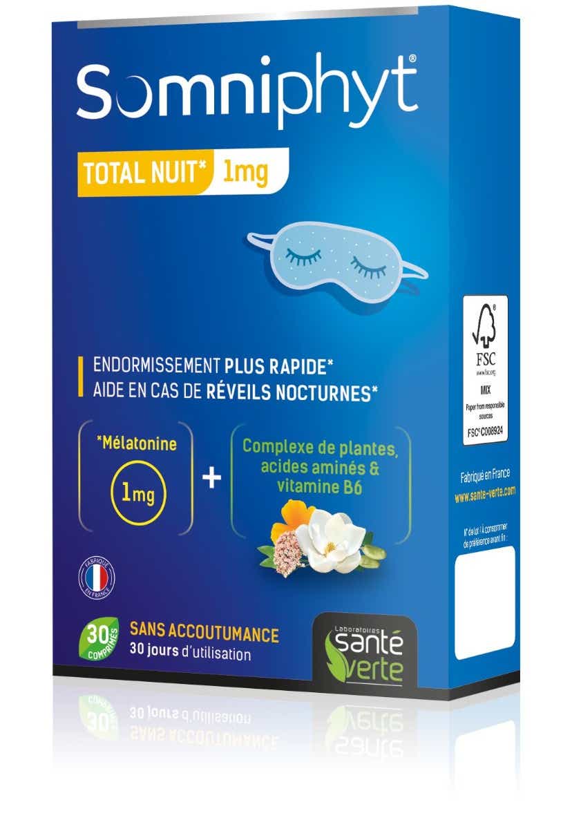 SANTE VERTE SOMNIPHYT 30 MELATONINE 30 COMPRIMES