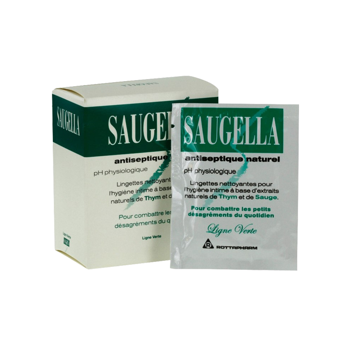 SAUGELLA ANTISEPTIQUE NATUREL LINGETTES BOITE DE 10 HTML
