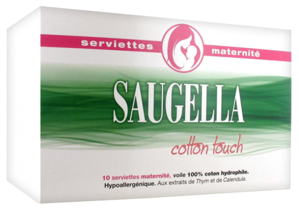 SAUGELLA COTTON TOUCH SERVIETTES DE MATERNITE 10 UNITES