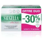 SAUGELLA COTTON TOUCH SERVIETTES EXTRA FINES AVEC AILETTES JOUR 2X14 SERVIETTES