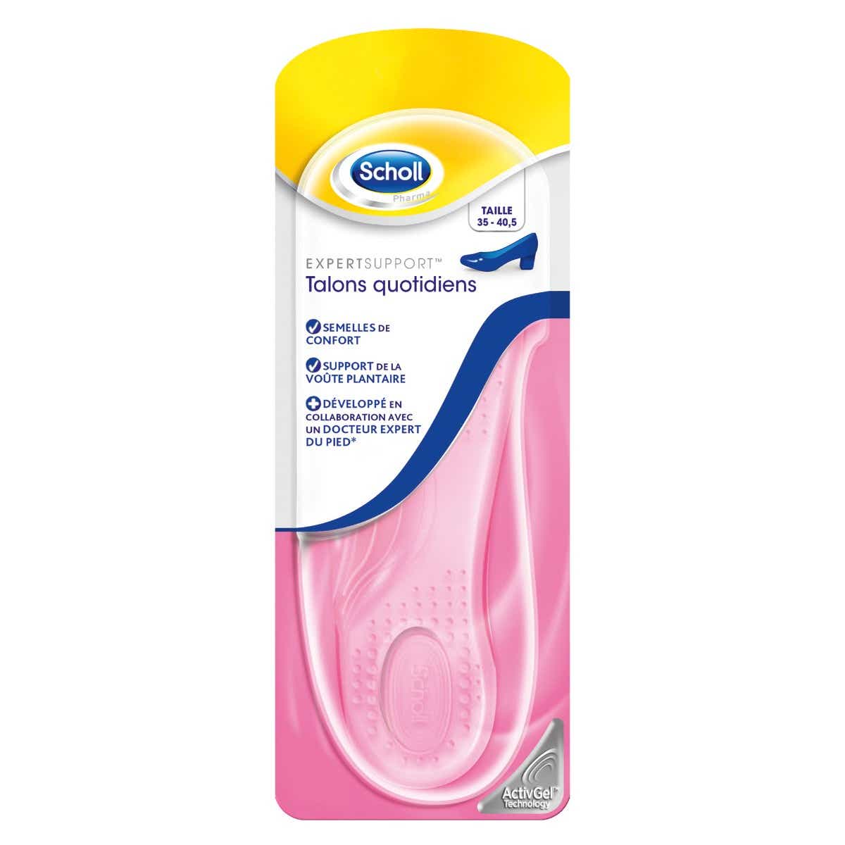 SCHOLL ACTIVGEL SEMELLES POUR TALONS QUOTIDIENS 2 UNITES
