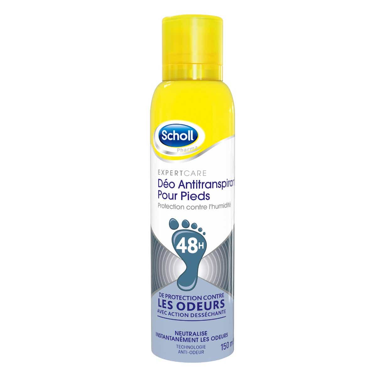 SCHOLL EXPERTCARE DEODORANT ANTI TRANSPIRANT PIEDS 48H 150ML