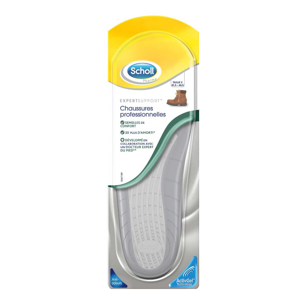 SCHOLL EXPERTSUPPORT SEMELLES DE CONFORT CHAUSSURES PROFESSIONNELLES POINTURE 41 5 46 5