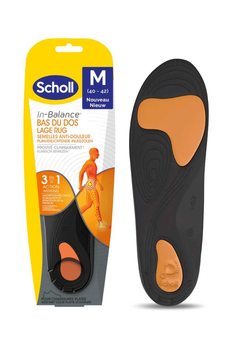 SCHOLL IN BALANCE SEMELLES ANTI DOULEUR BAS DU DOS TAILLE M 40 A 42 1 PAIRE