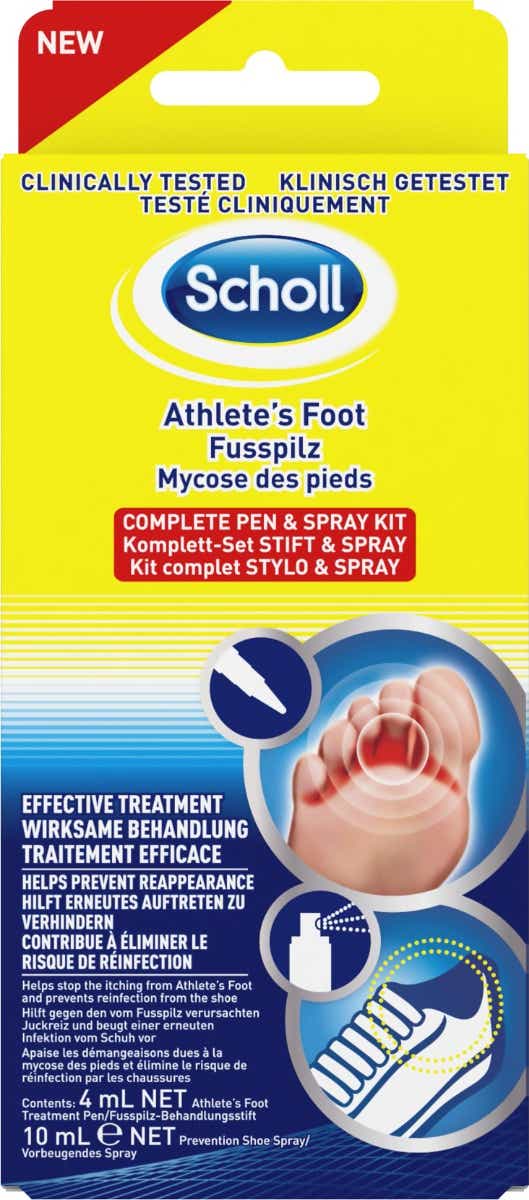 SCHOLL KIT COMPLET STYLO ET SPRAY MYCOSE DES PIEDS