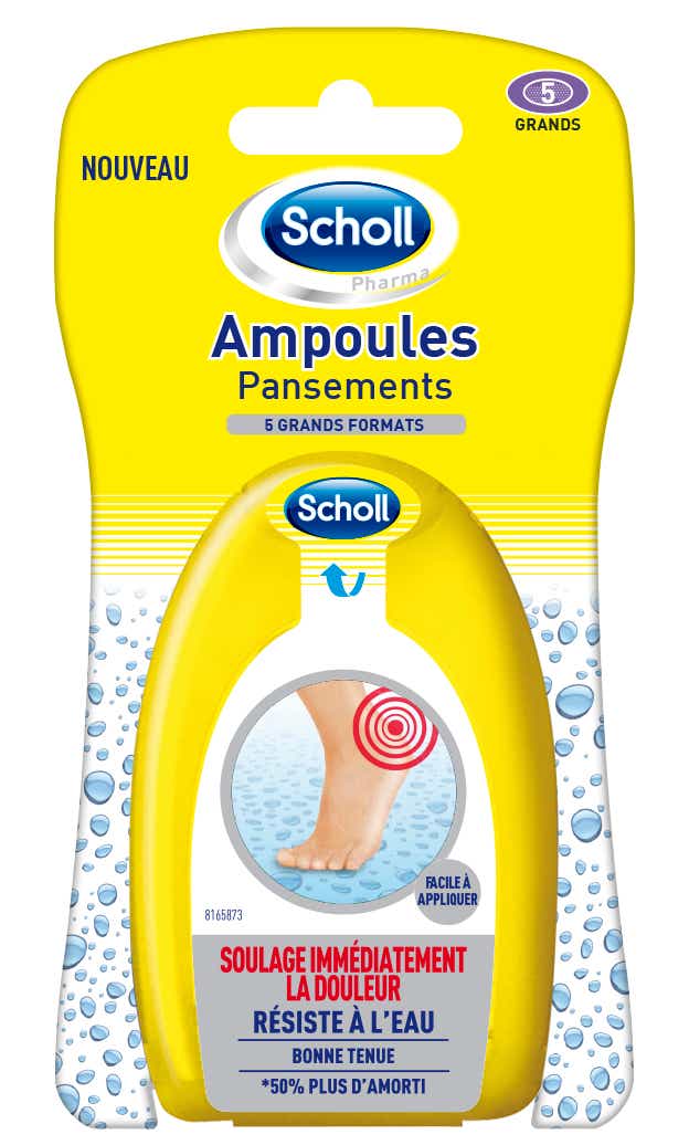 SCHOLL PANSEMENTS SECONDE PEAU AMPOULES AUX TALON 5 PANSEMENTS