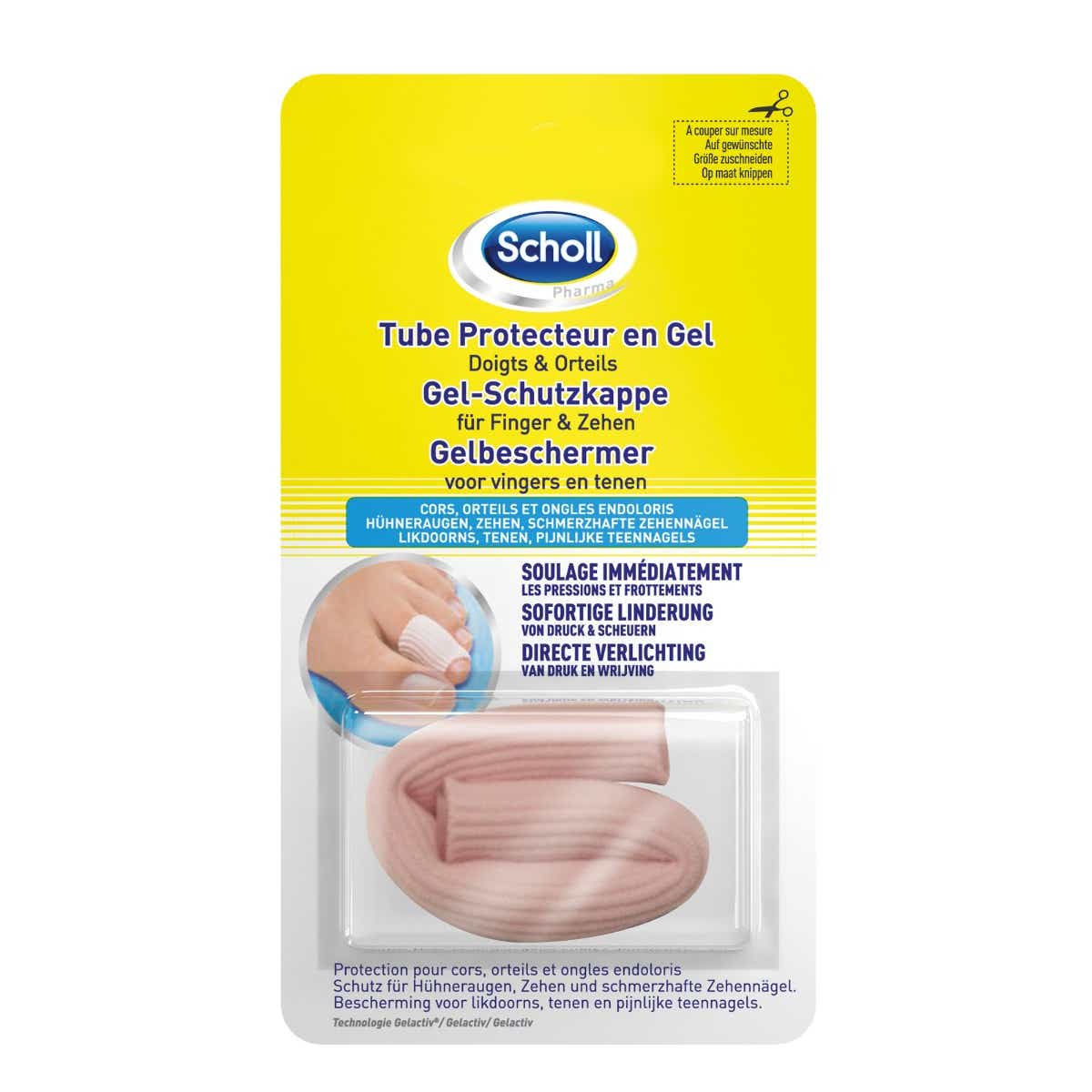 SCHOLL TUBE DOIGTS ORTEILS GELACTIV 1 TUBE DE 15CM A DECOUPER
