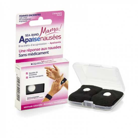 SEABAND MAMA BRACELETS ANTI NAUSEES NOIR FEMMES ENCEINTES 2 BRACELETS