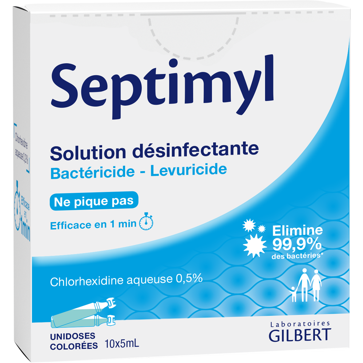 SEPTIMYL SOLUTION DESINFECTANTE BACTERICIDE LEVURICIDE 10X5ML