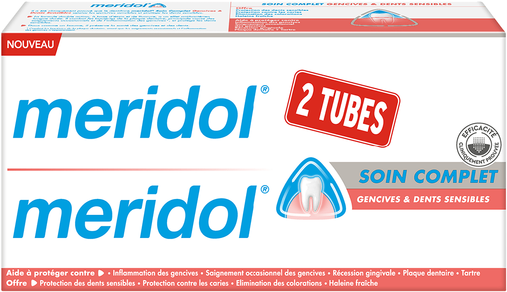 SOIN COMPLET DENTIFRICE GENCIVES DENTS SENSIBLES 2X75ML