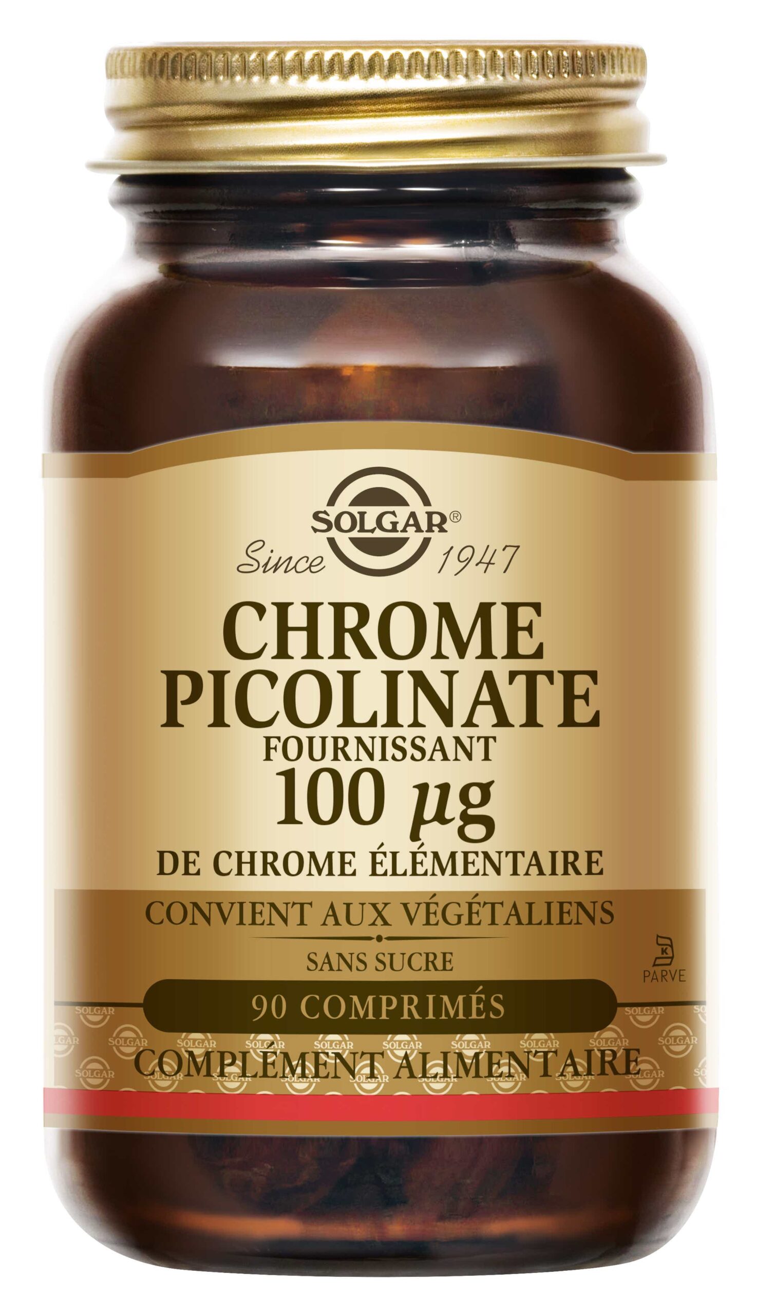 SOLGAR CHROME PICOLINATE 90 COMPRIMES
