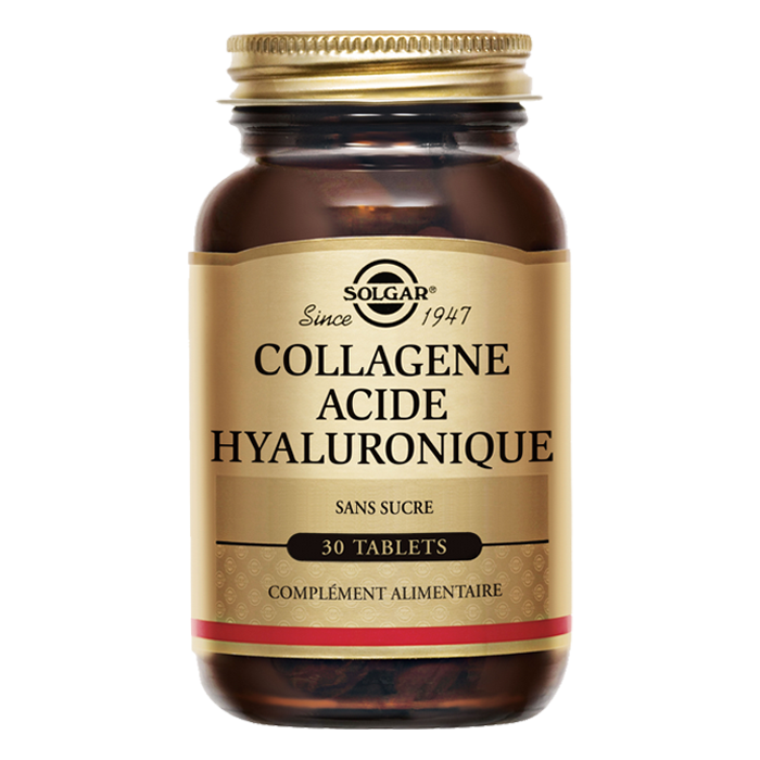 SOLGAR COLLAGENE ACIDE HYALURONIQUE 30 COMPRIMES