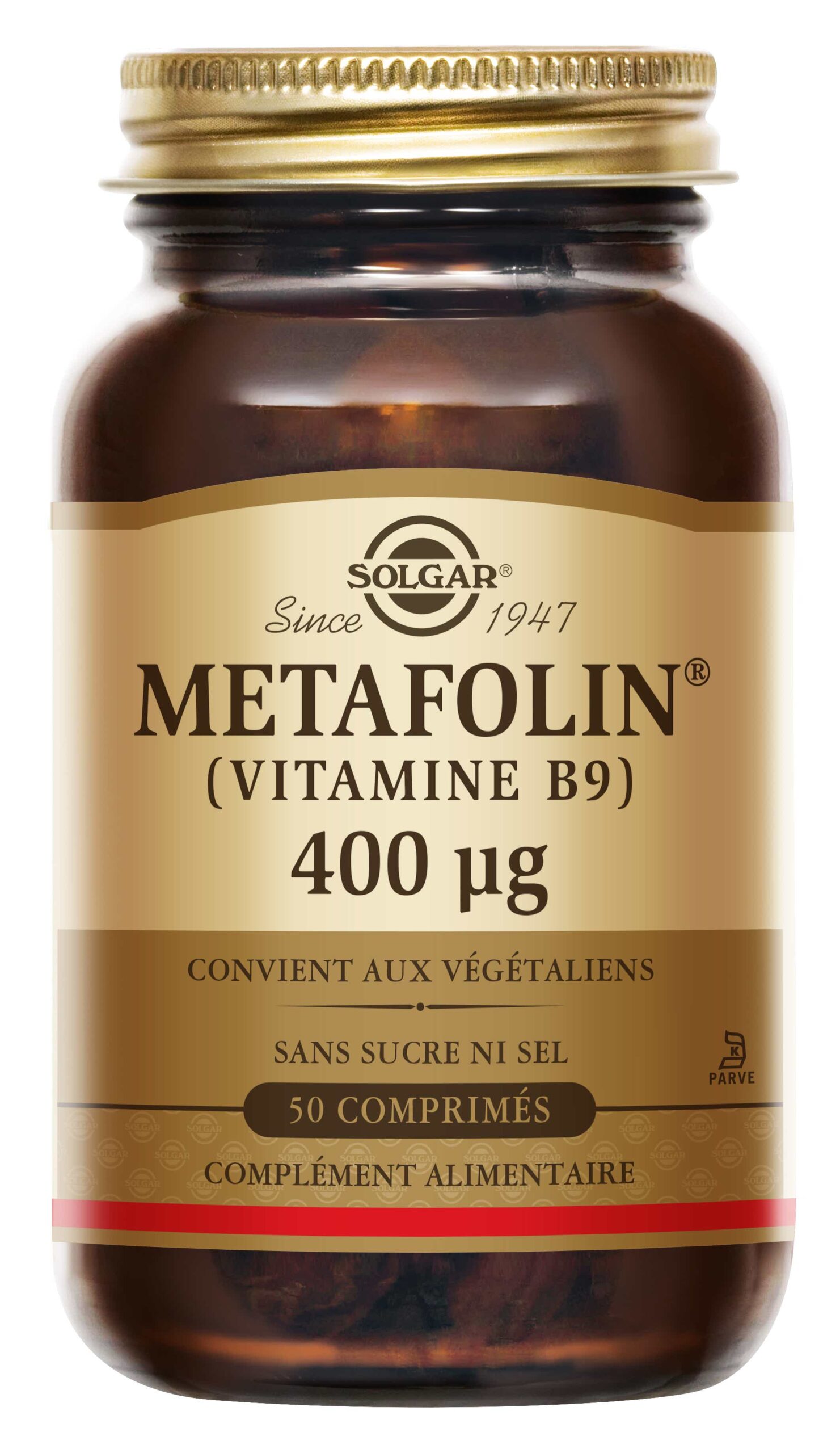 SOLGAR METAFOLIN VITAMINE B9 50 COMPRIMES