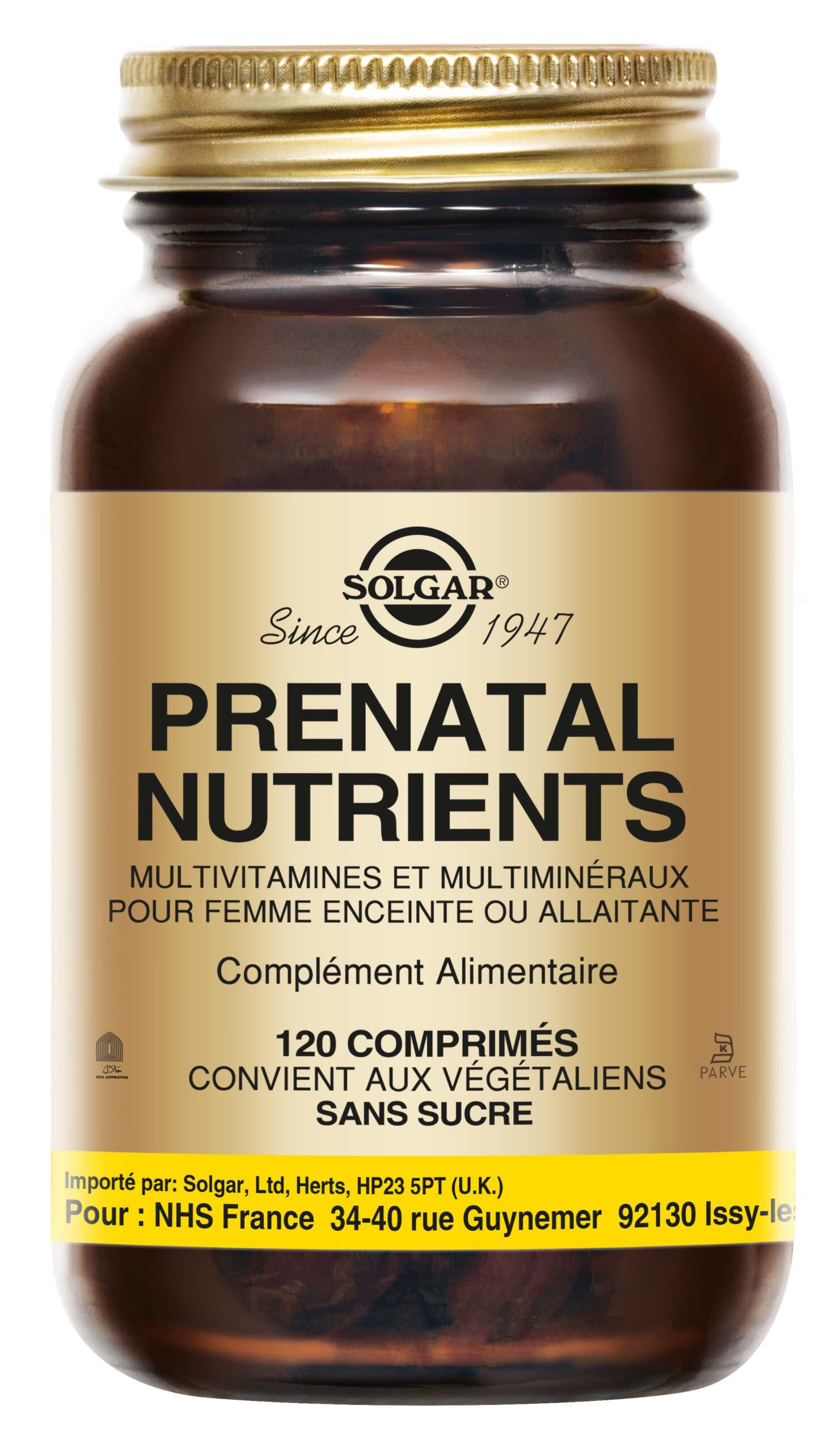SOLGAR PRENATAL NUTRIENTS 120 COMPRIMES