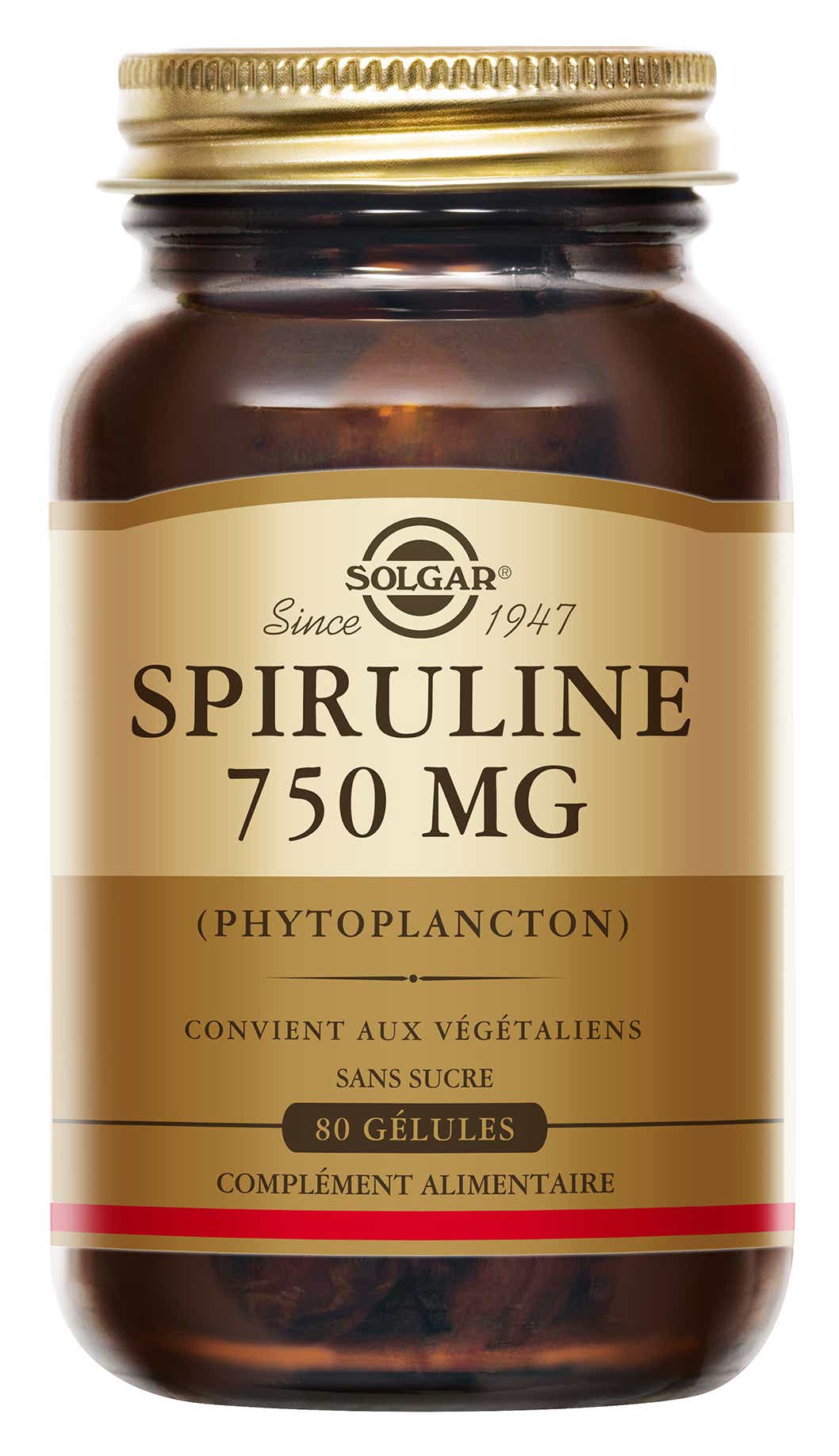 SOLGAR SPIRULINE 750 MG 100 COMPRIMES