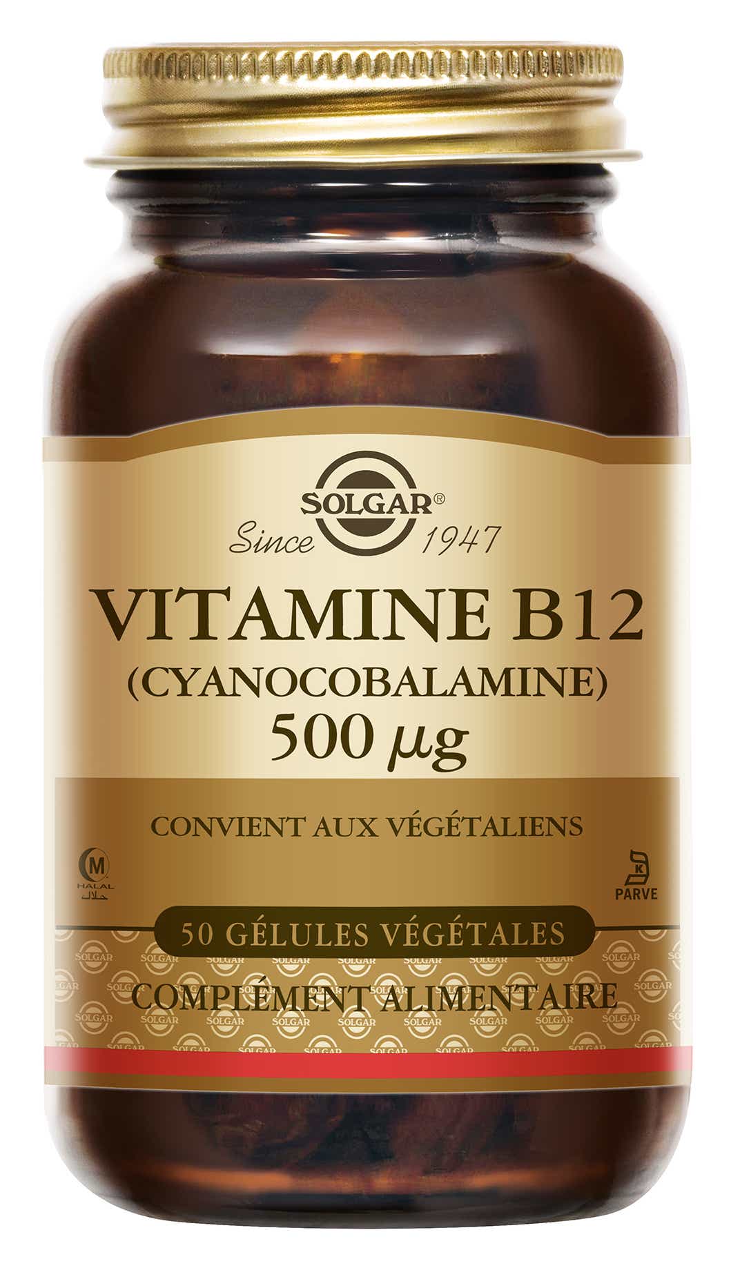 SOLGAR VITAMINE B12 500 G 50 GELULES VEGETALES