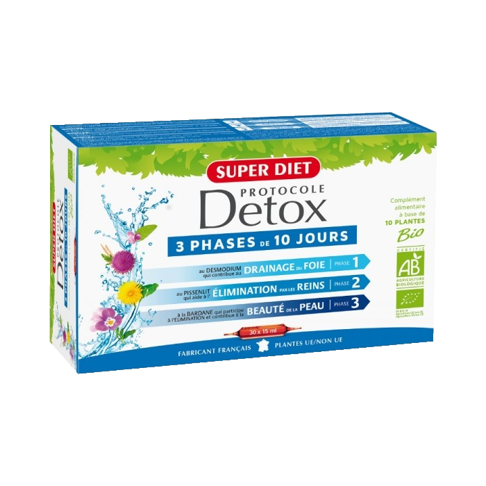 SUPER DIET PROTOCOLE DETOX BIO 30 AMPOULES
