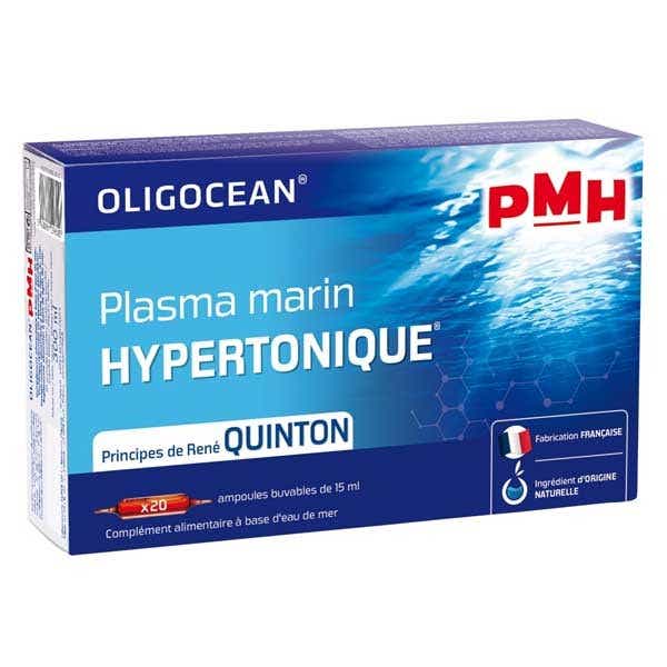 SUPERDIET OLIGOCEAN PMH PLASMA MARIN HYPERTONIQUE 20 AMPOULES DE 15ML
