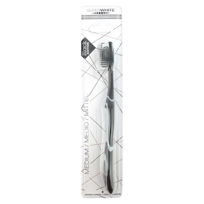 SUPERWHITE BLACK EDITION BROSSE A DENTS MEDIUM 1 UNITE
